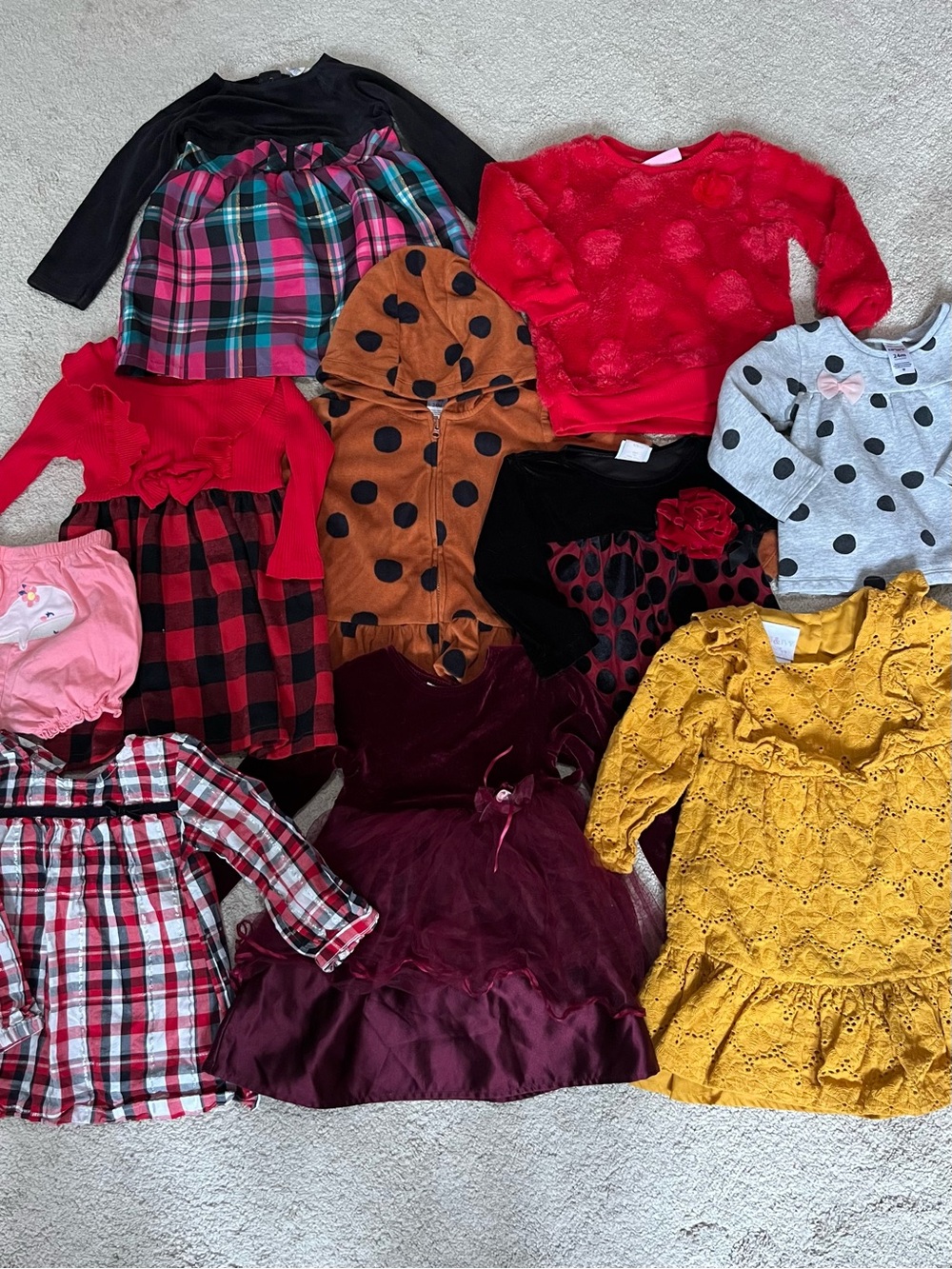 Huge Super Girly 24 Months Clothes Bundle Dress Polkadot Hoodie